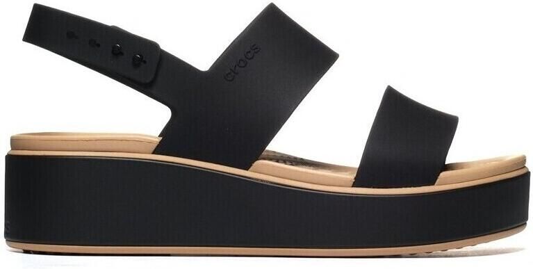 Crocs Brooklyn Matte Wrap Low Wedge Dames Sandalen Zwart (211802-0RI) - Foto 2