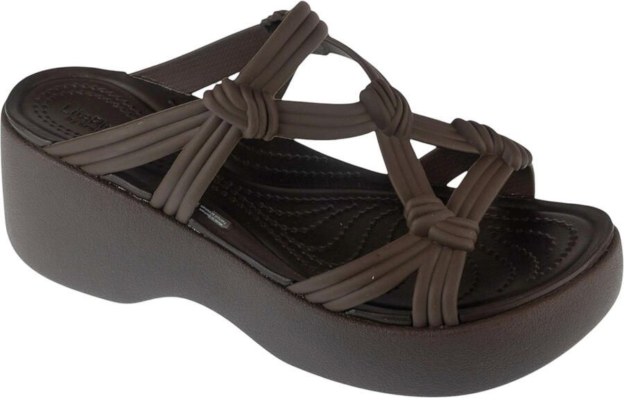 Crocs Sandalen met sleehak Classic Platform Dipped Buckle Clog