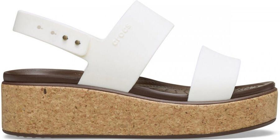 Crocs Sleehaksandaaltjes Brooklyn Cork Low Wedge plateausandaal zomerschoen met kurkplateau - Foto 3