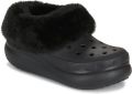 Crocs Zwarte Instap Sandalen met Nepbont Trim Black Heren - Zwart