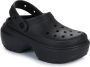 Crocs Zwarte Plateau Sandalen met Rubberen Zool Black Dames - Thumbnail 2