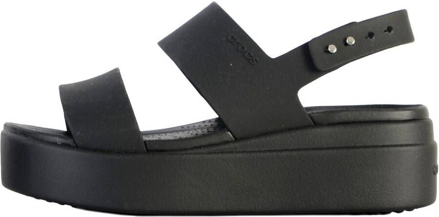Crocs Sleehaksandaaltjes Brooklyn Low Wedge zomerschoen sandaal sleehak met modieuze plateauzool