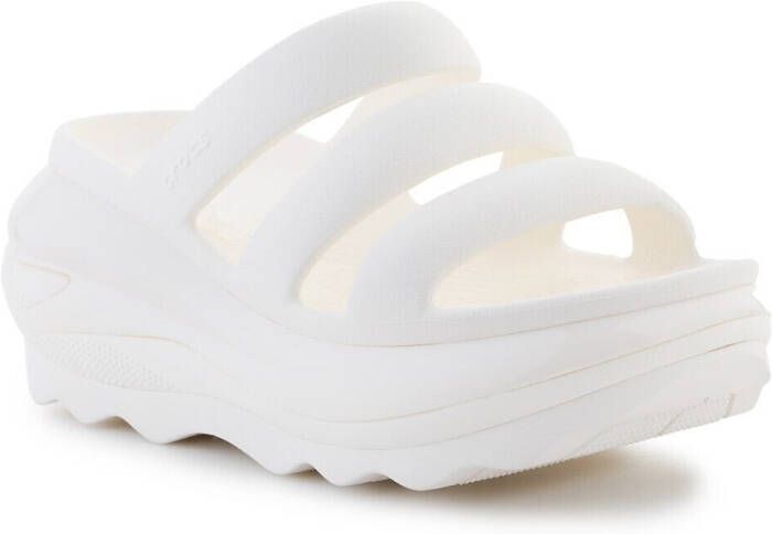 Crocs Classic Mega Crush Tripe Strap Vrouwen Wit Slippers - Foto 2