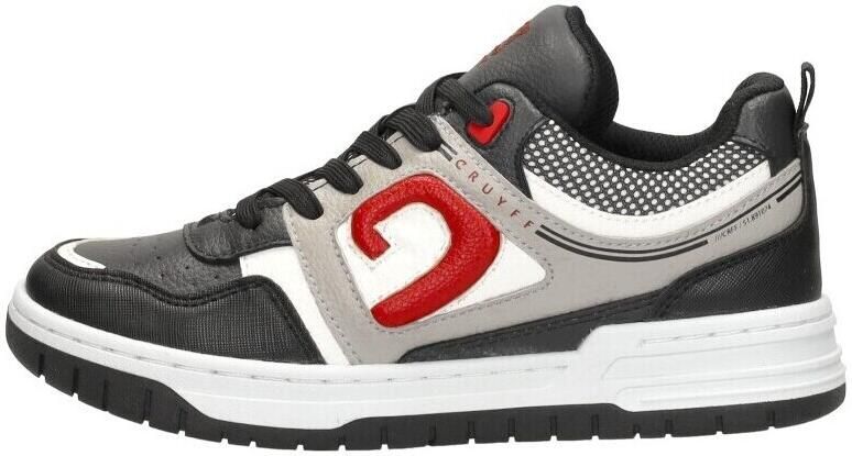 Cruyff Zwarte Leren Sneakers met Rode Accenten Multicolor Dames - Foto 4