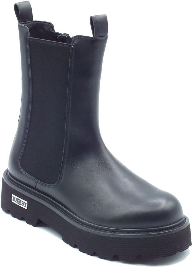 Cult Zwarte platte schoenen met D Beatle Alto Fondo Slash Black Dames - Foto 6