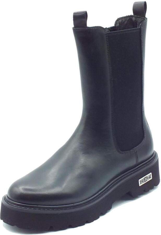 Cult Zwarte platte schoenen met D Beatle Alto Fondo Slash Black Dames - Foto 6