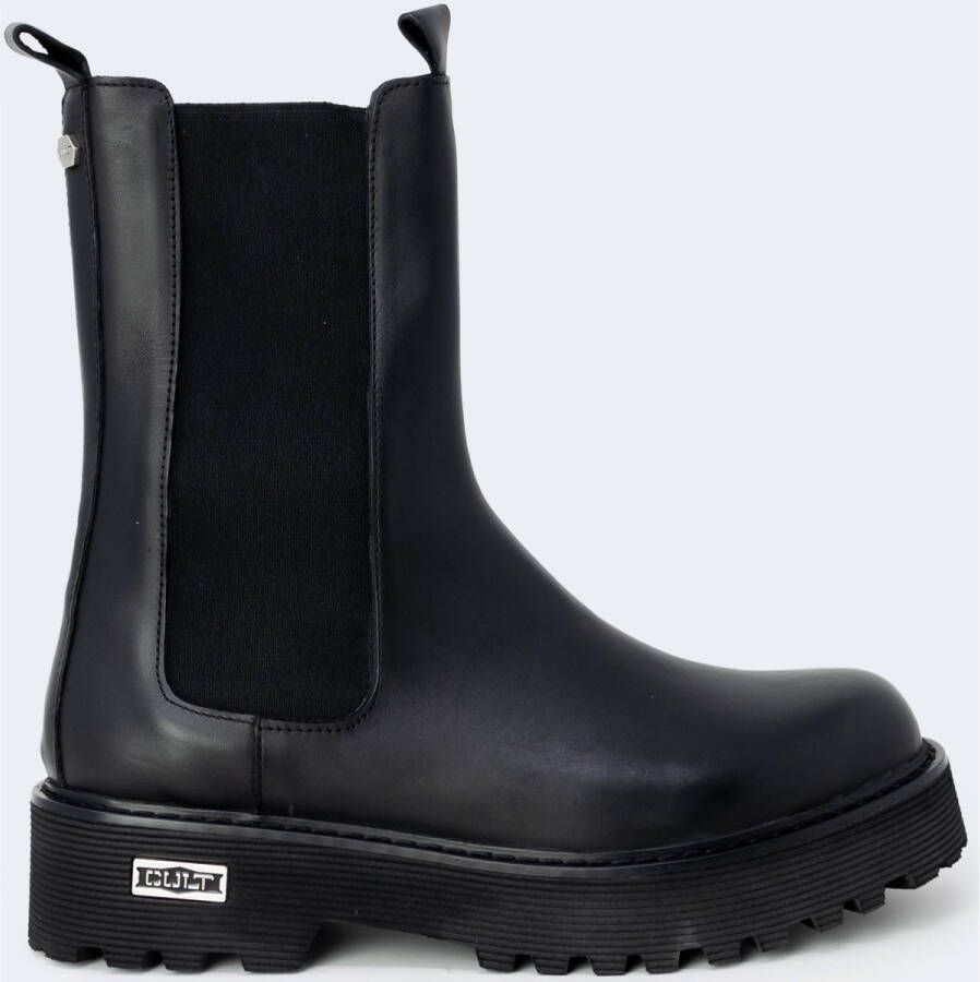 Cult Zwarte platte schoenen met D Beatle Alto Fondo Slash Black Dames - Foto 5