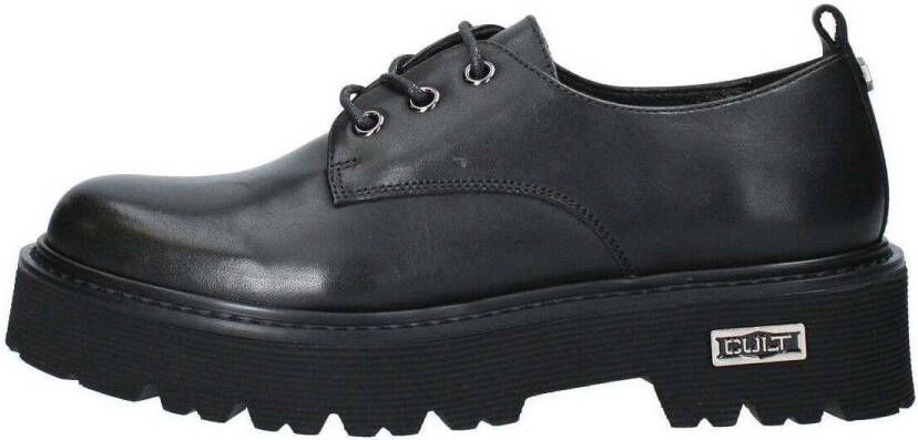 Cult Leren Platte Veterschoenen Black Dames - Foto 4