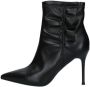 Cult Zwarte Leren Laarzen met Ruchedetail Black Dames - Thumbnail 2