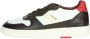 D.a.t.e. Elegante witte leren sneakers met bruin suède en rode leren details White Heren - Thumbnail 3