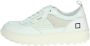 D.a.t.e. Witte leren sneakers met grijze details - Thumbnail 2
