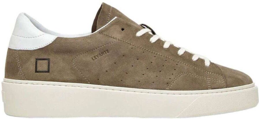 D.a.t.e. Groene Nubuck Sneakers met Wit Leren Inzetstuk Green Heren - Foto 6