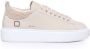 D.a.t.e. Beige Leren Sneakers met Teddy Stof Inzet Beige Dames - Thumbnail 2
