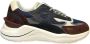 D.a.t.e. Blauwe Suède Leren Sneakers Multicolor Heren - Thumbnail 2