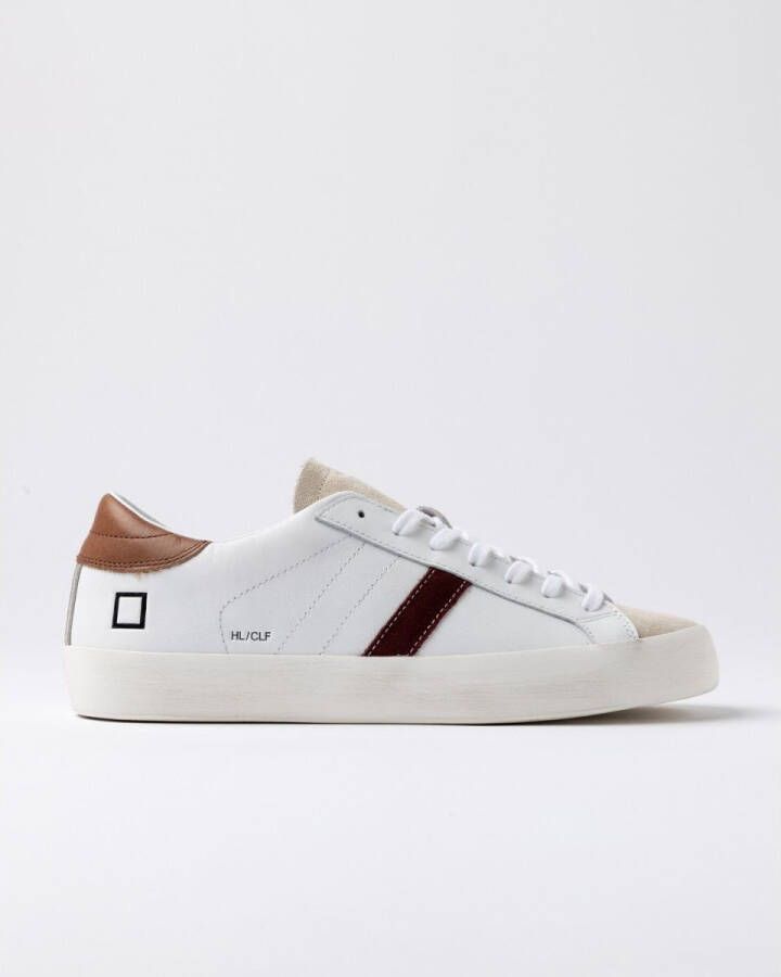 Date Lage Sneakers M431-HL-CA-WI HILL LOW CALF-WHITE CUOIO