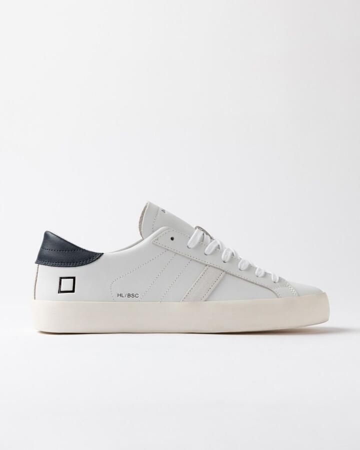 D.A.T.E. Lage Sneakers M451-HL-BA-WL HILL LOW BASIC-WHITE BLUE