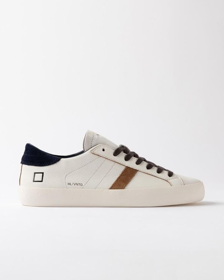 D.A.T.E. Lage Sneakers M451-HL-VN-WL HILL LOW VINTAGE-WHITE BLUE