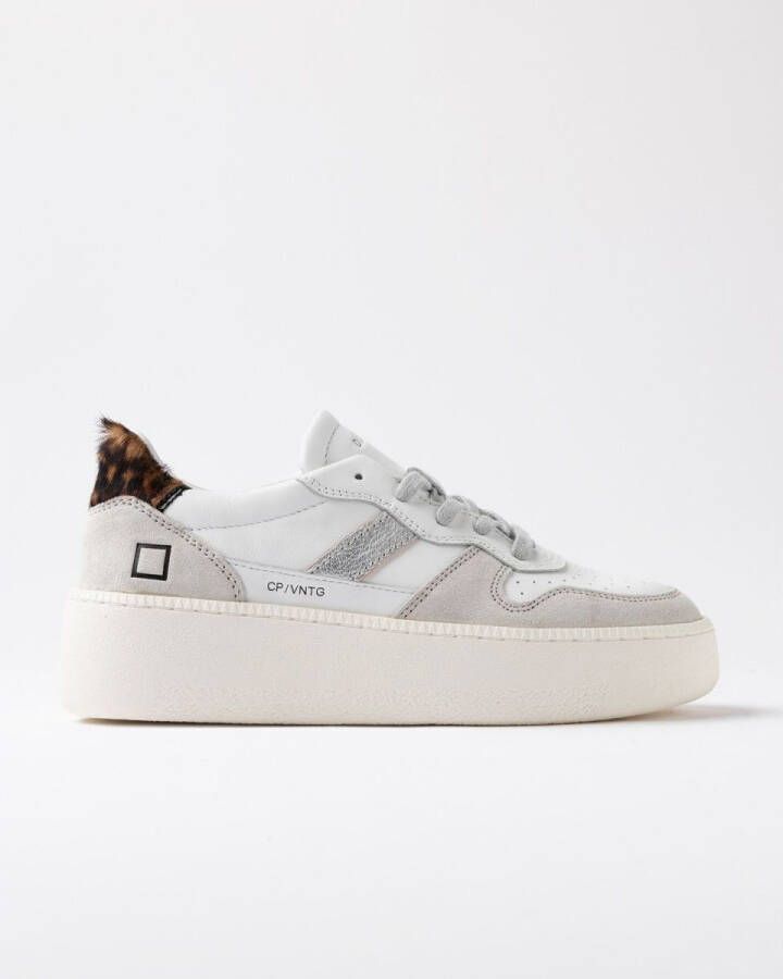 Date Lage Sneakers W431-CP-VC-WD PLATFORM VINTAGE-WHITE LEOPARD