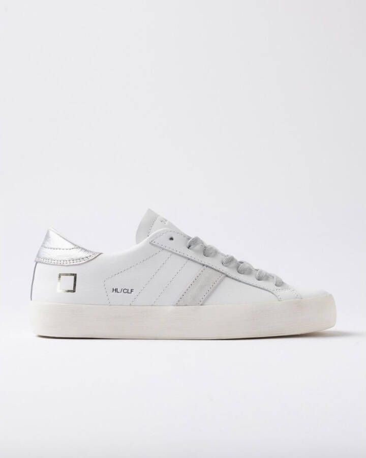 Date Lage Sneakers W431-HL-CA-WS HILL LOW CALF-WHITE SILVER