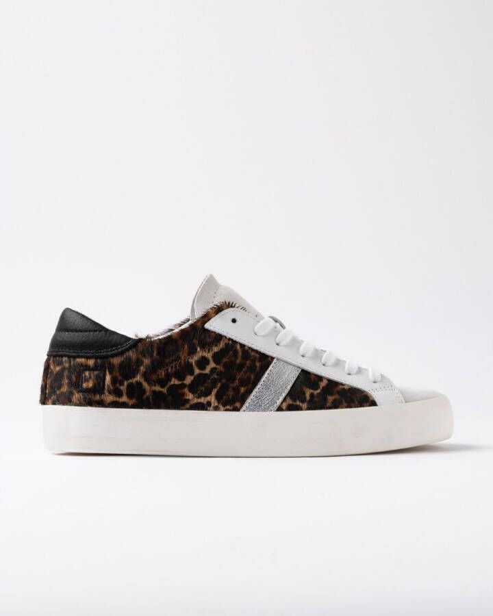 Date Lage Sneakers W431-HL-LP-WH HILL LOW LEOPARD-LEOPARD BROWN