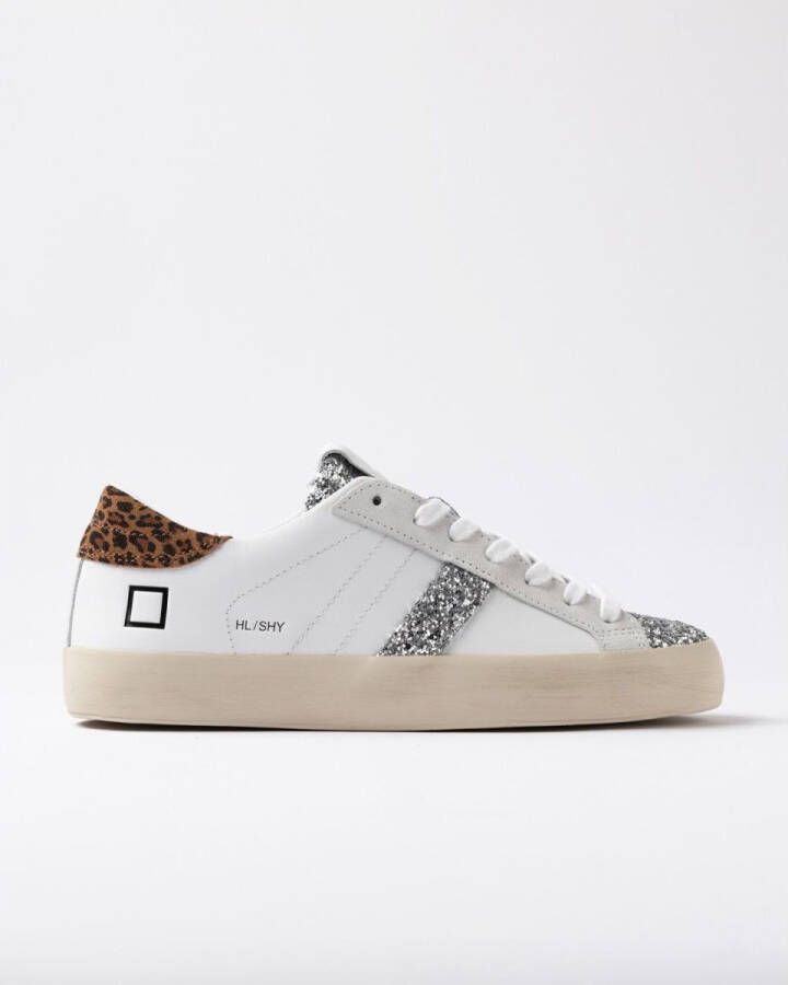 Date Lage Sneakers W431-HL-SH-WD HILLO LOW SHINY-WHITE LEOPARD