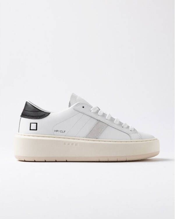 Date Lage Sneakers W431-HP-CA-WB HILL PLATFORM CALF-WHITE BLACK