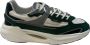 D.a.t.e. Groene suède lage sneakers met wit nylon Multicolor Heren - Thumbnail 20