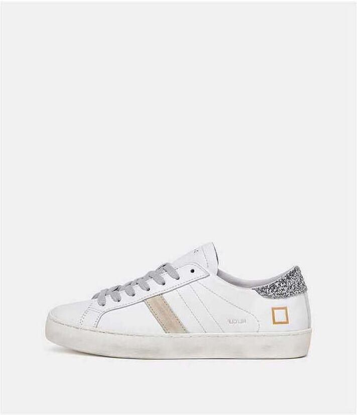 D.A.T.E. Sneakers Hill Low Calf White Silver - Foto 2