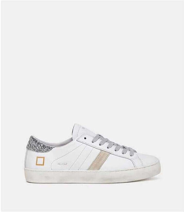 D.A.T.E. Sneakers Hill Low Calf White Silver - Foto 2