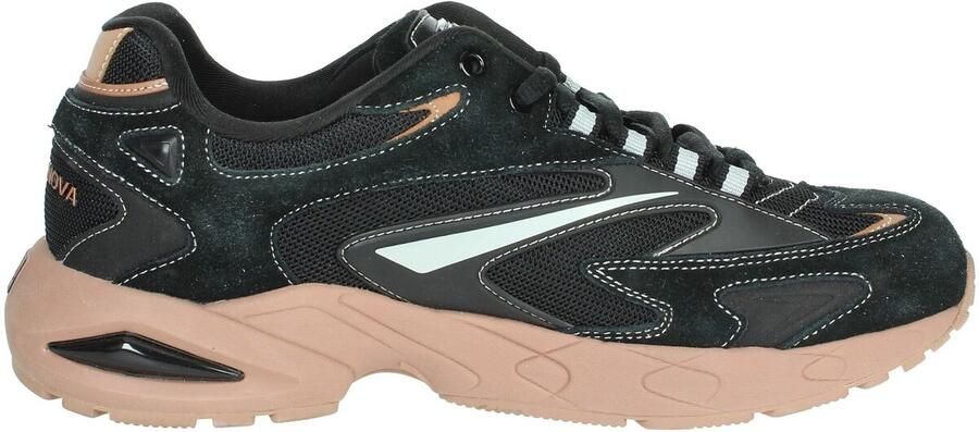 D.a.t.e. Zwarte Mesh Sneaker met Contrasterend Logo Zwart Heren - Foto 2