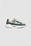 D.a.t.e. Groene suède lage sneakers met wit nylon Multicolor Heren - Thumbnail 2