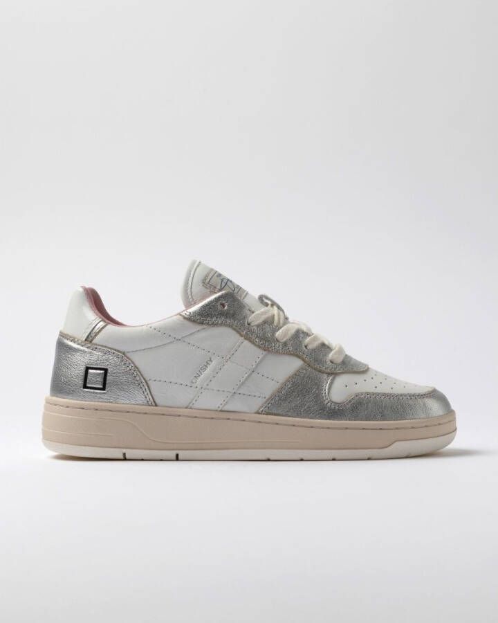 Date Sneakers W421-CR-SH-WS COURT SHINY-WHITE SILVER