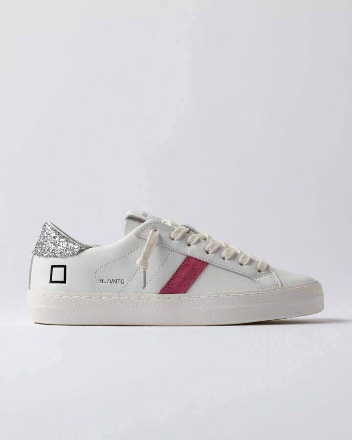 Date Sneakers W421-HL-VC-WS HILL LOW VINTAGE CALF-WHITE SILVER