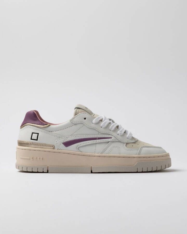 Date Sneakers W421-TP-CA-IP TORNEO PURE CALF-WHITE PURPLE
