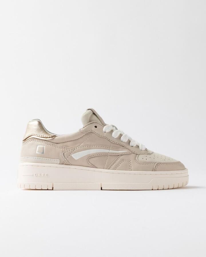 D.A.T.E. Sneakers W451-TP-CA-IV TORNEO PURE CALF-IVORY - Foto 4