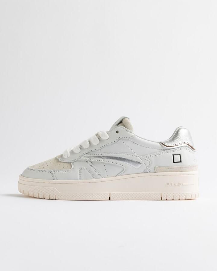 D.A.T.E. Sneakers W451-TP-CA-WS TORNEO PURE CALF-WHITE SILVER - Foto 6
