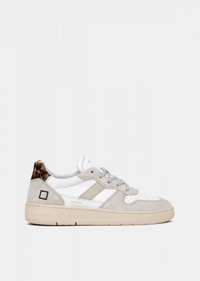 Date Sneakers W997-C2-VC-WD COURT 2.0-VINT.CALF WHITE LEOPARD