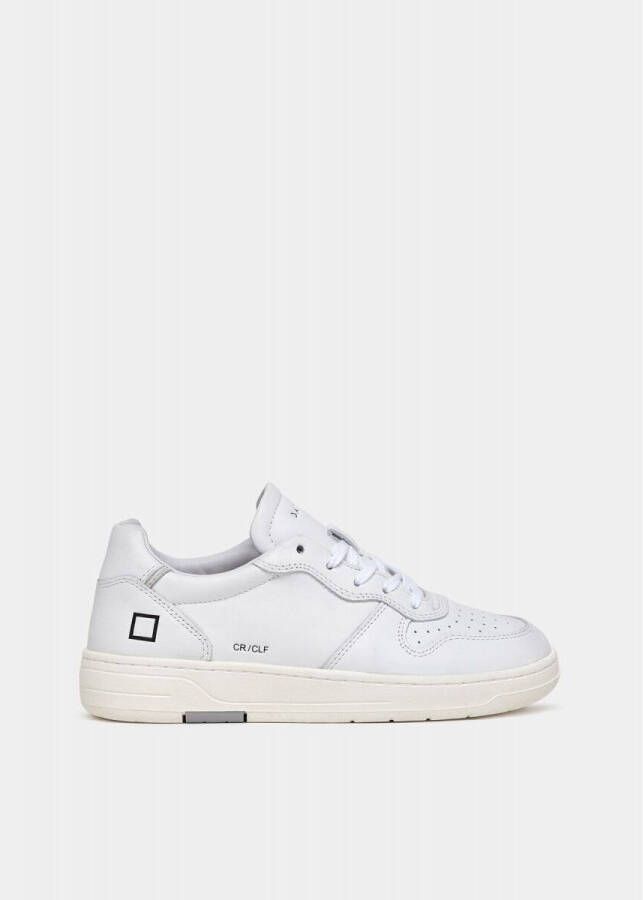 Date Sneakers W997-CR-CA-WH COURT CALF-WHITE