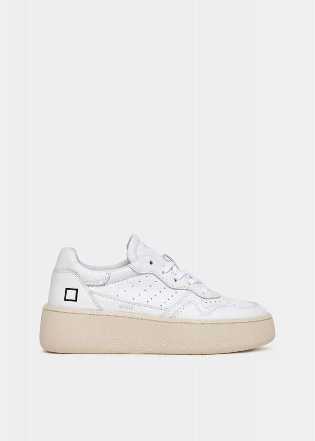 Date Sneakers W997-ST-CA-WB STEP CALF-WHITE BLACK