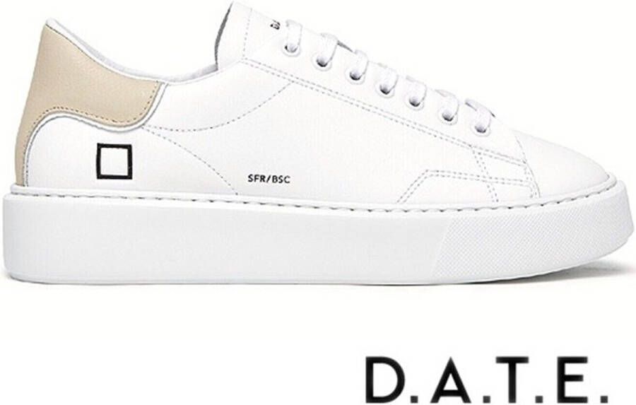 D.a.t.e. Sfera Basic Wit en Beige Sneakers White Dames - Foto 2