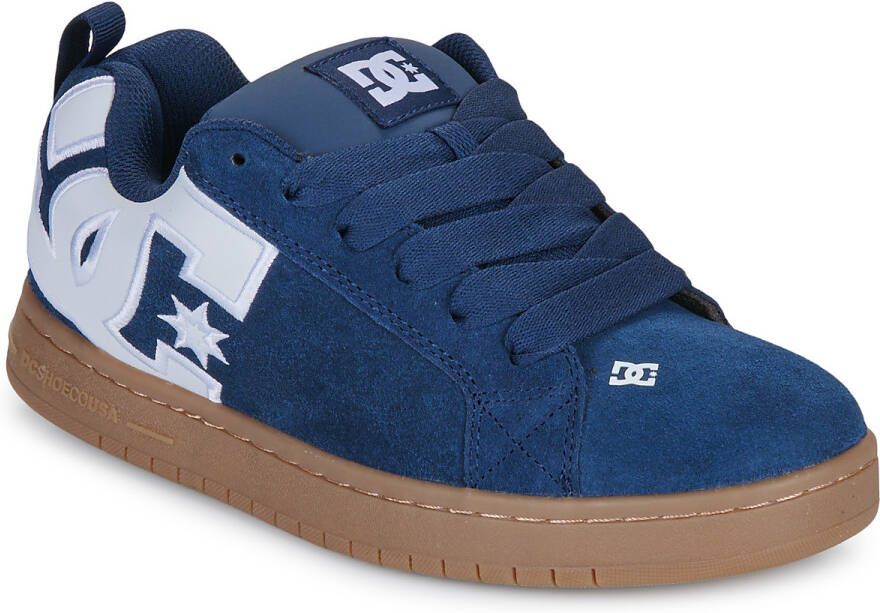 DC Shoes Court Graffik Sneaker Da Uomo, Pelle/nabuk, Colore Bianco/Navy/Rosso, Taglia 40 EU