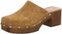 Copenhagen Shoes Veloursleren Klompen met Elegante Studs Brown Dames - Thumbnail 2