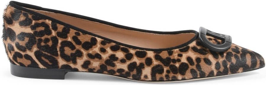 Dee Ocleppo Ballerina's Callie Luipaard Haarkalf Flats