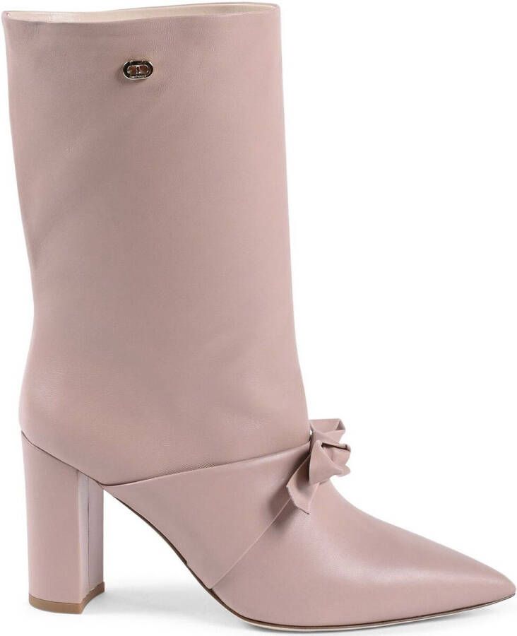 Dee Ocleppo Laarzen Puntige Neus Strik Detail Laarsjes