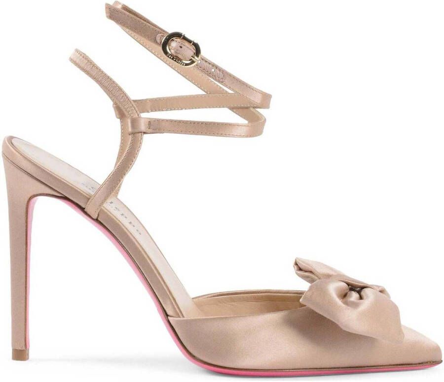 Dee Ocleppo Sandalen Strik satijnen pump hakken beige