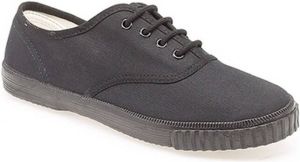 Dek Kinderen Unisex Junior Lace Canvas Gym Plimsolls (Zwart)