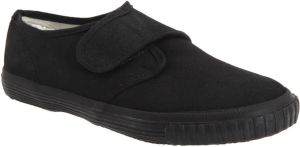 Dek Kids Unisex Junior Touch Fastening Zwarte Canvas Plimsolls (Zwart)