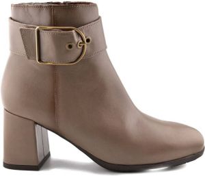 Desiree Enkellaarzen Botines marrones de Piel de tacón alto by