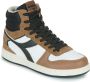 Retro Sneaker bruin Tinten Magic Basket Mid Earth Hoge sneakers Leren Sneaker Bruin - Thumbnail 3