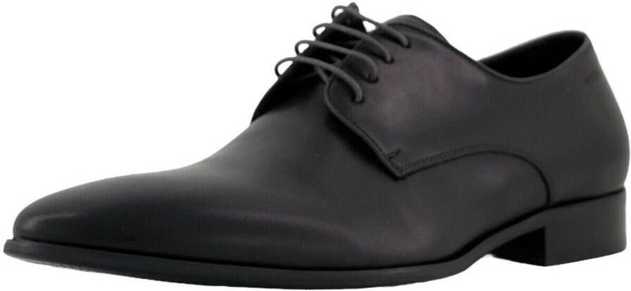 Digel Veterschoenen van leer met labeldetail